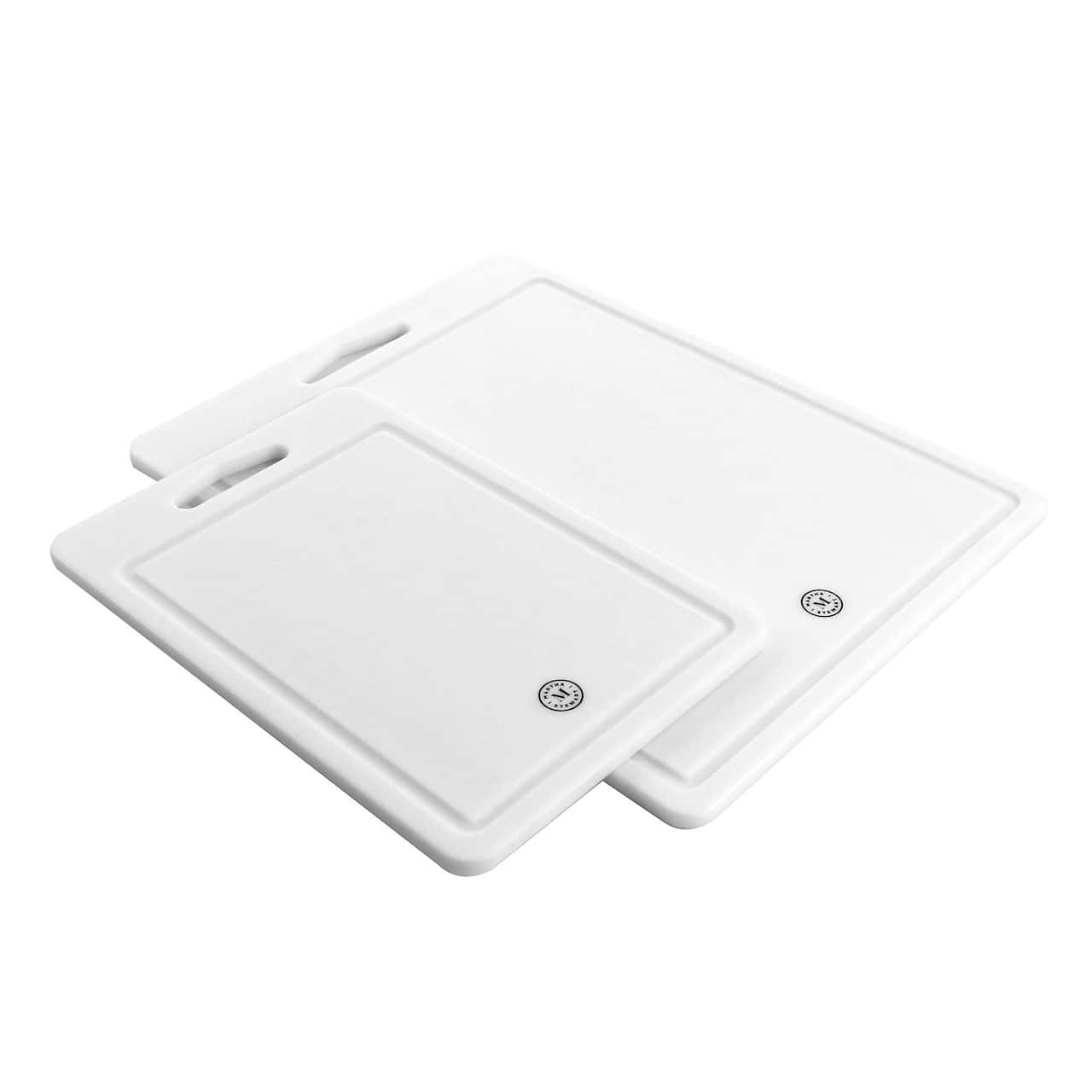 Martha Stewart White Plastic 2 Piece Cutting Board
